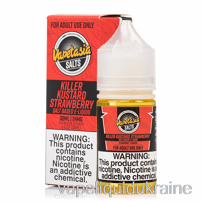 Vape Liquid Ukraine Killer Kustard STRAWBERRY - Vapetasia Salts - 30mL 12mg